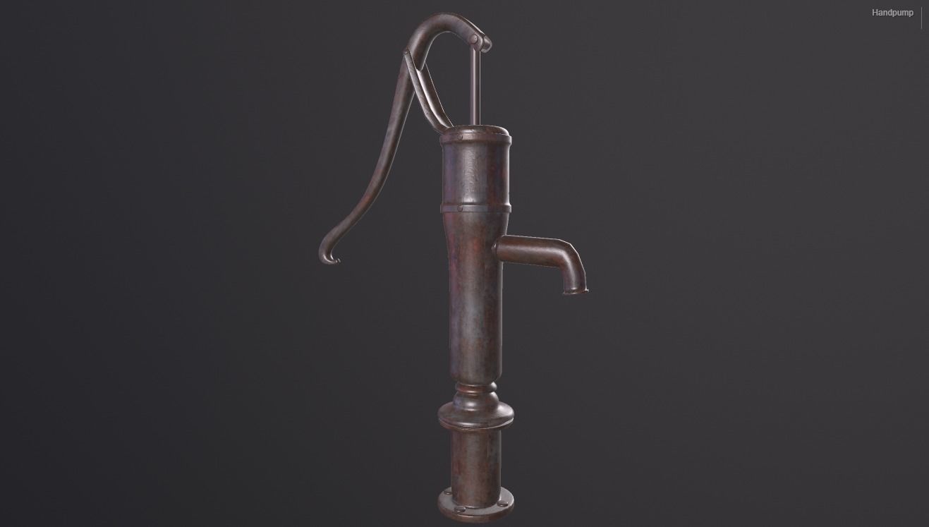 HandPump water tap with handle 3D model_13