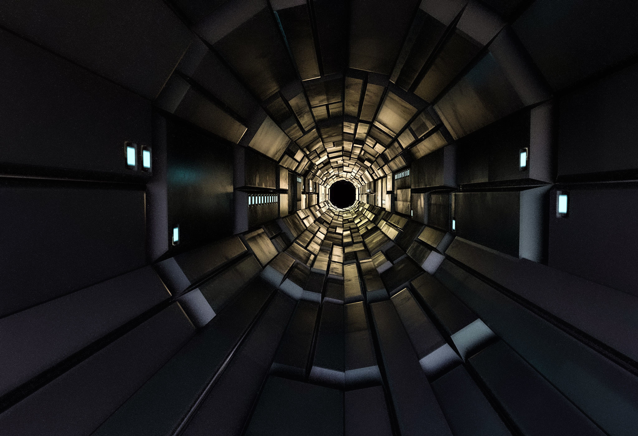  Sci Fi Tunnel Pack modular  Lowpoly Low-poly 3D model_5