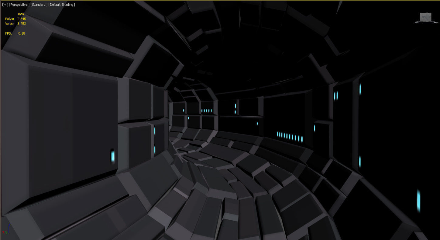  Sci Fi Tunnel Pack modular  Lowpoly Low-poly 3D model_7