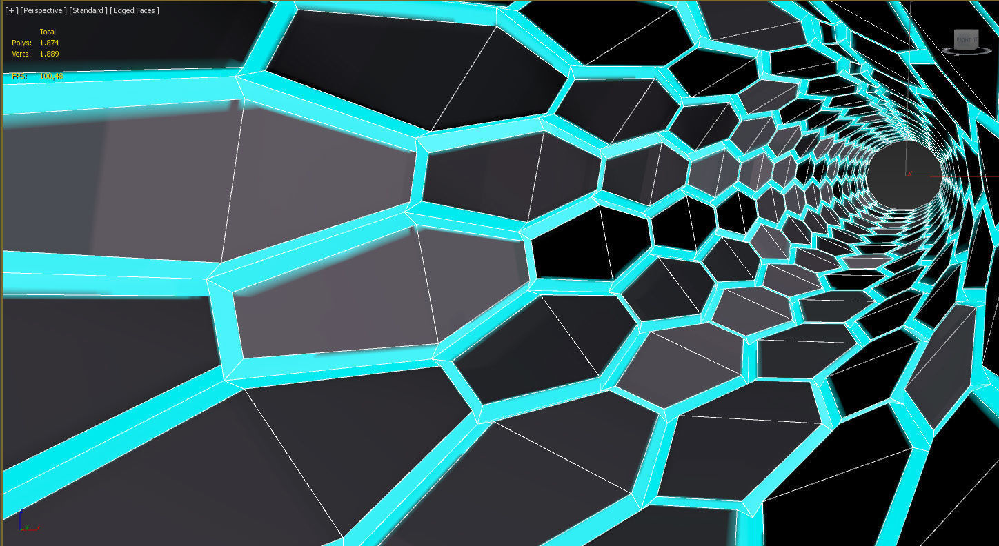  Sci Fi Tunnel Pack modular  Lowpoly Low-poly 3D model_10