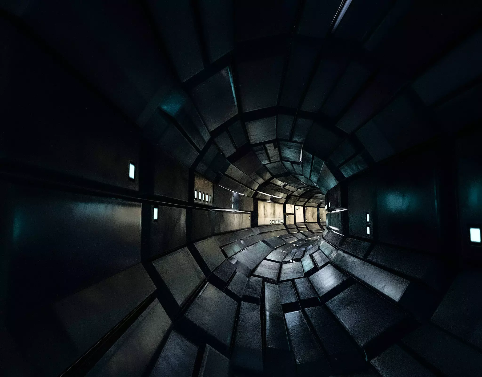  Sci Fi Tunnel Pack modular  Lowpoly Low-poly 3D model_0