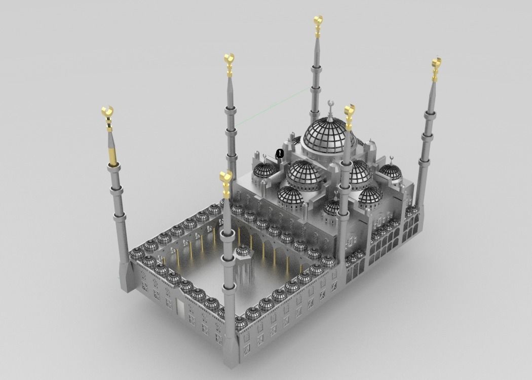 Sultanahmet Mosque 3D model 3D print model_3
