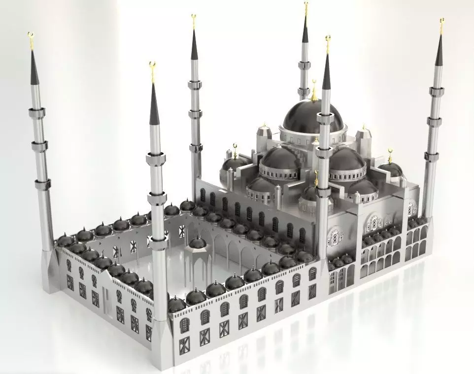 Sultanahmet Mosque 3D model 3D print model_0