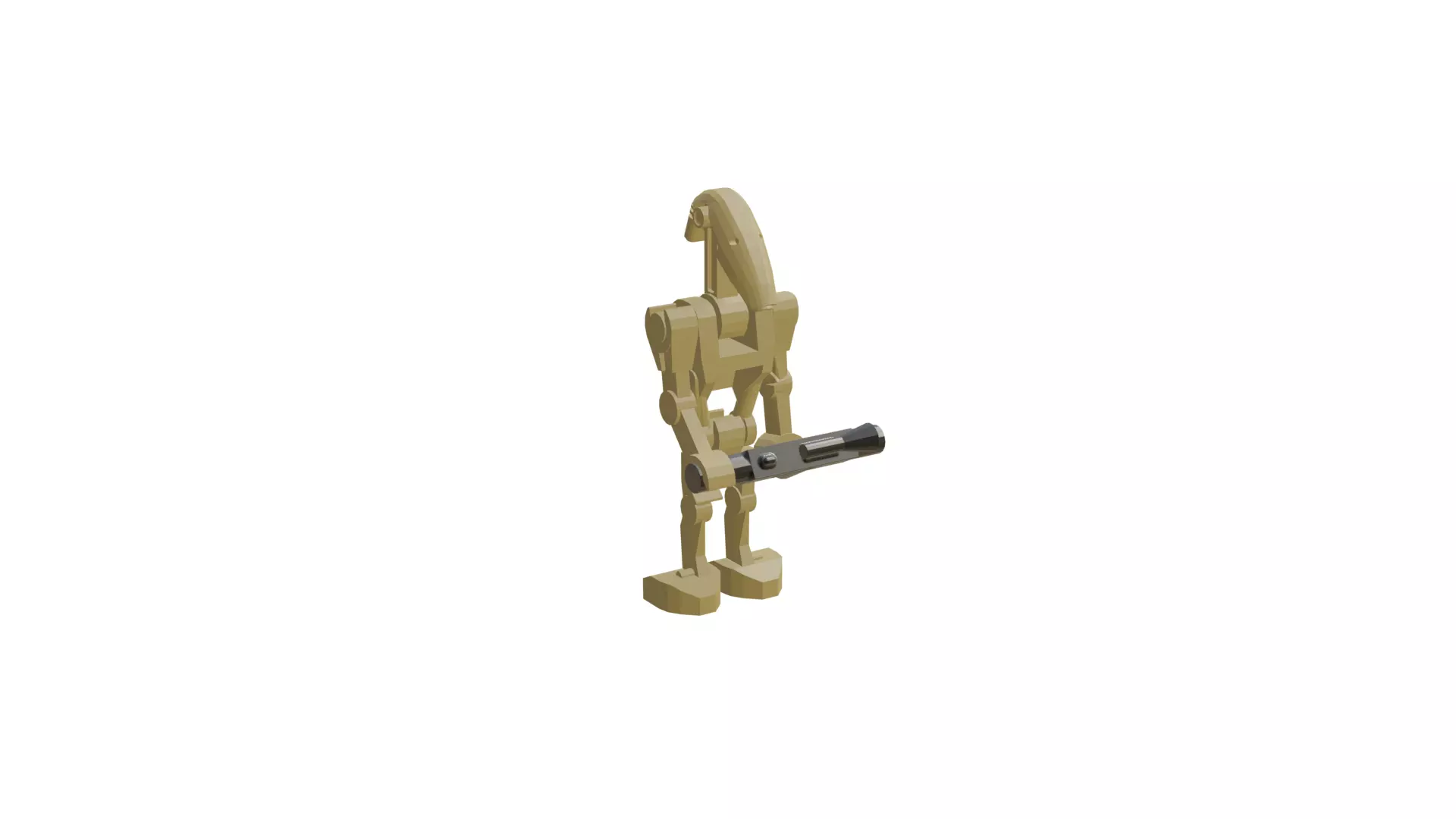 Lego Star Wars B1 Battle Droid Low-poly 3D model_0