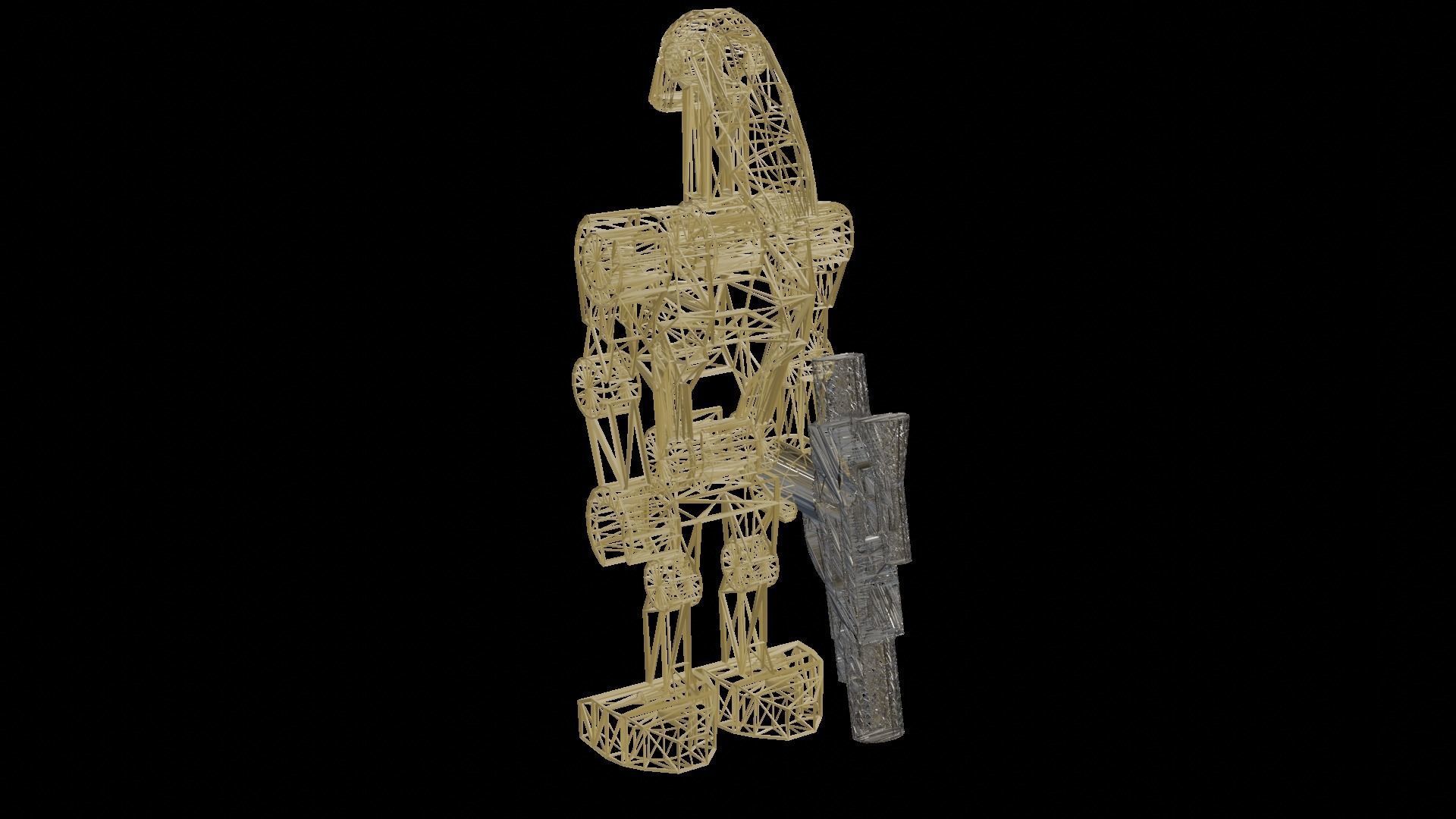 Lego Star Wars B1 Battle Droid Low-poly 3D model_4