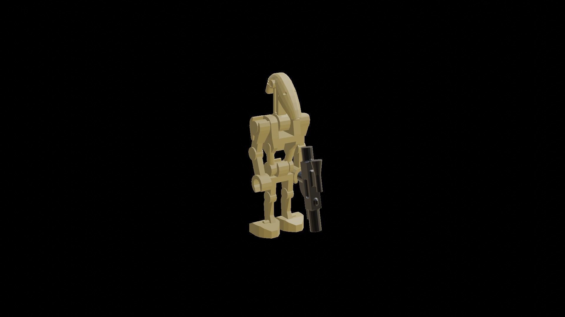 Lego Star Wars B1 Battle Droid Low-poly 3D model_2
