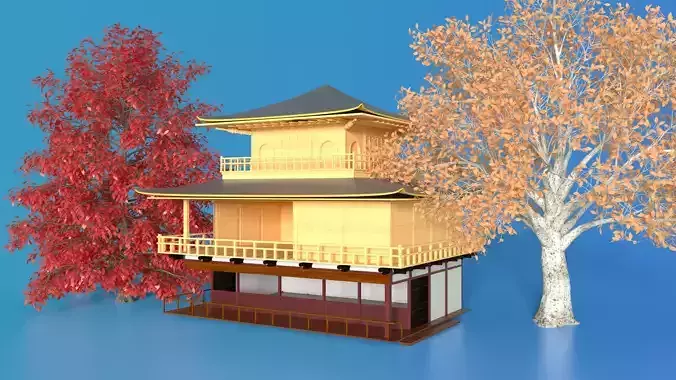  Japanese Kinkaku-ji temple 