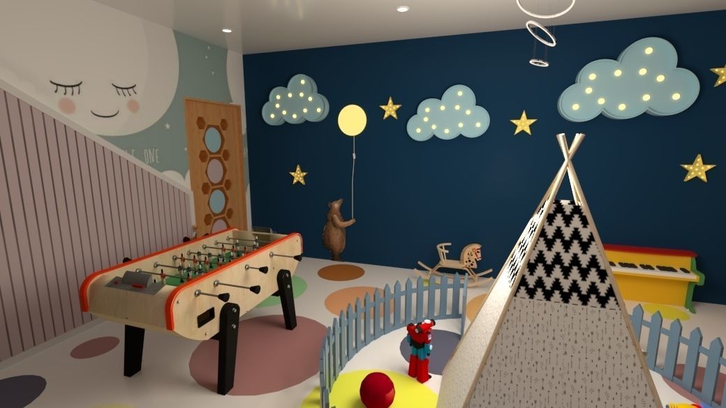 playroom for children Low-poly 3D model_8