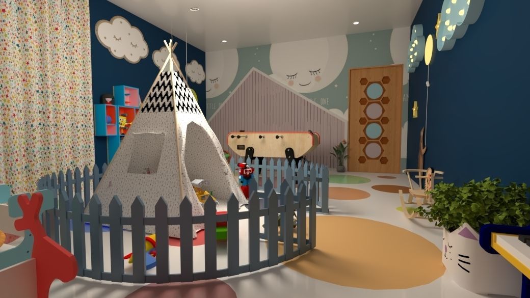playroom for children Low-poly 3D model_3