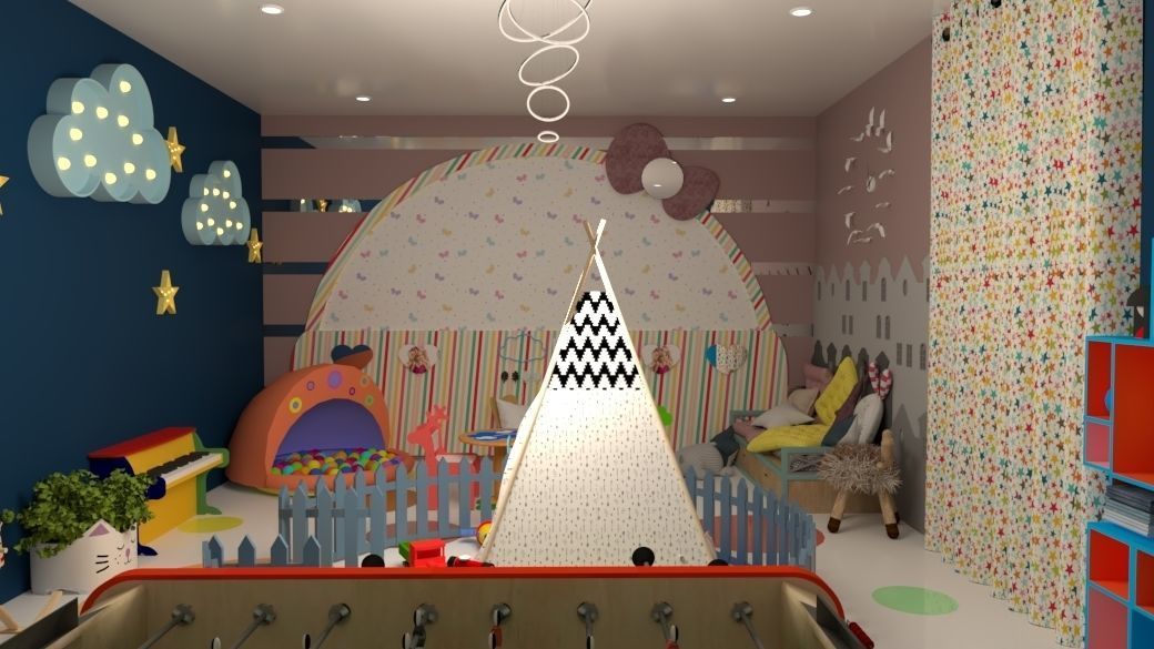 playroom for children Low-poly 3D model_6