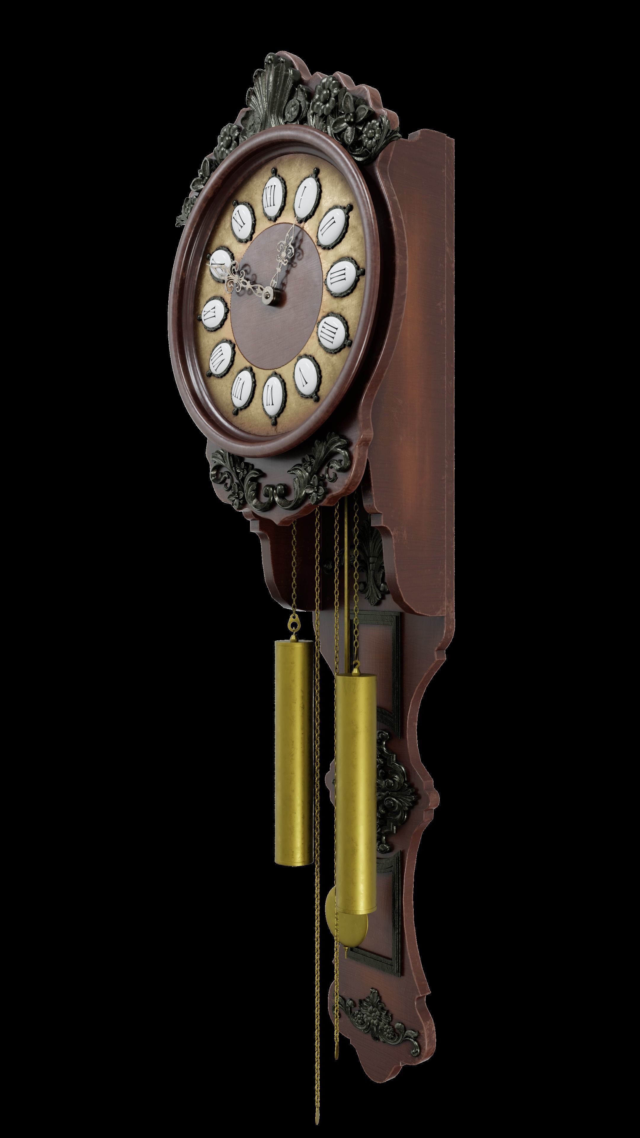 GRANDFATHER CLOCK Free 3D model_1