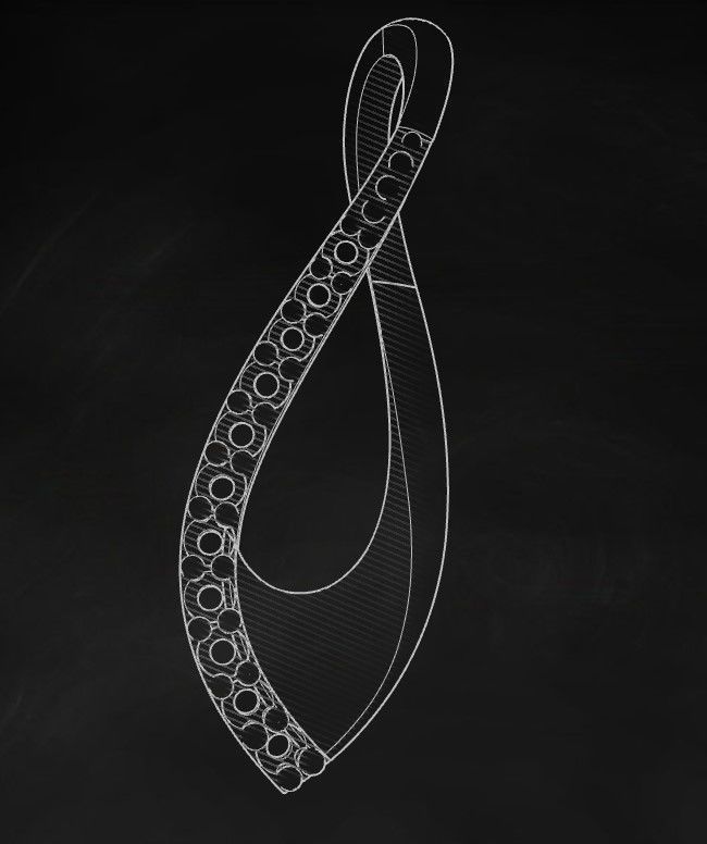 Model 412  Diamond Pendant 3D print model_9