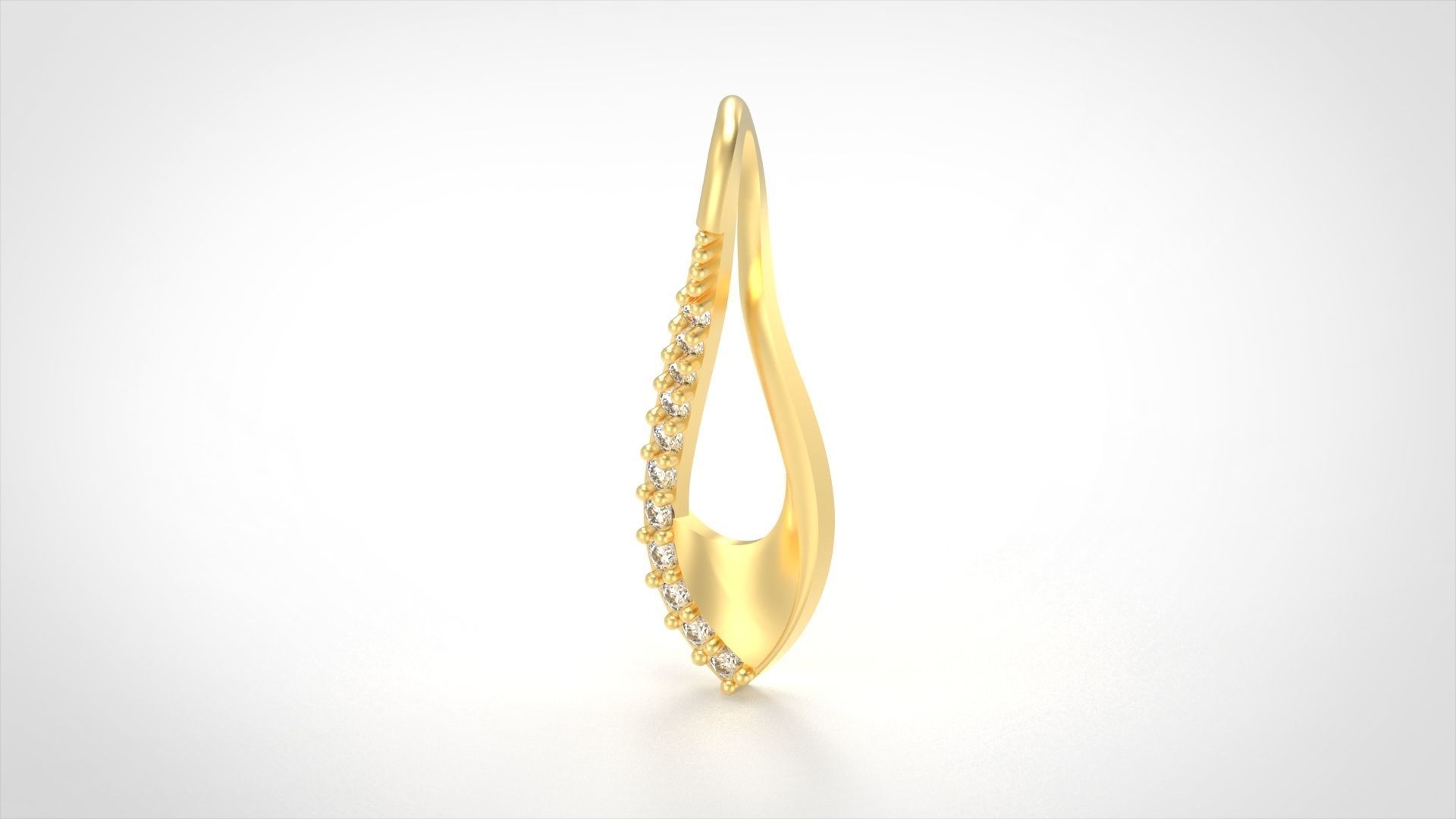 Model 412  Diamond Pendant 3D print model_4