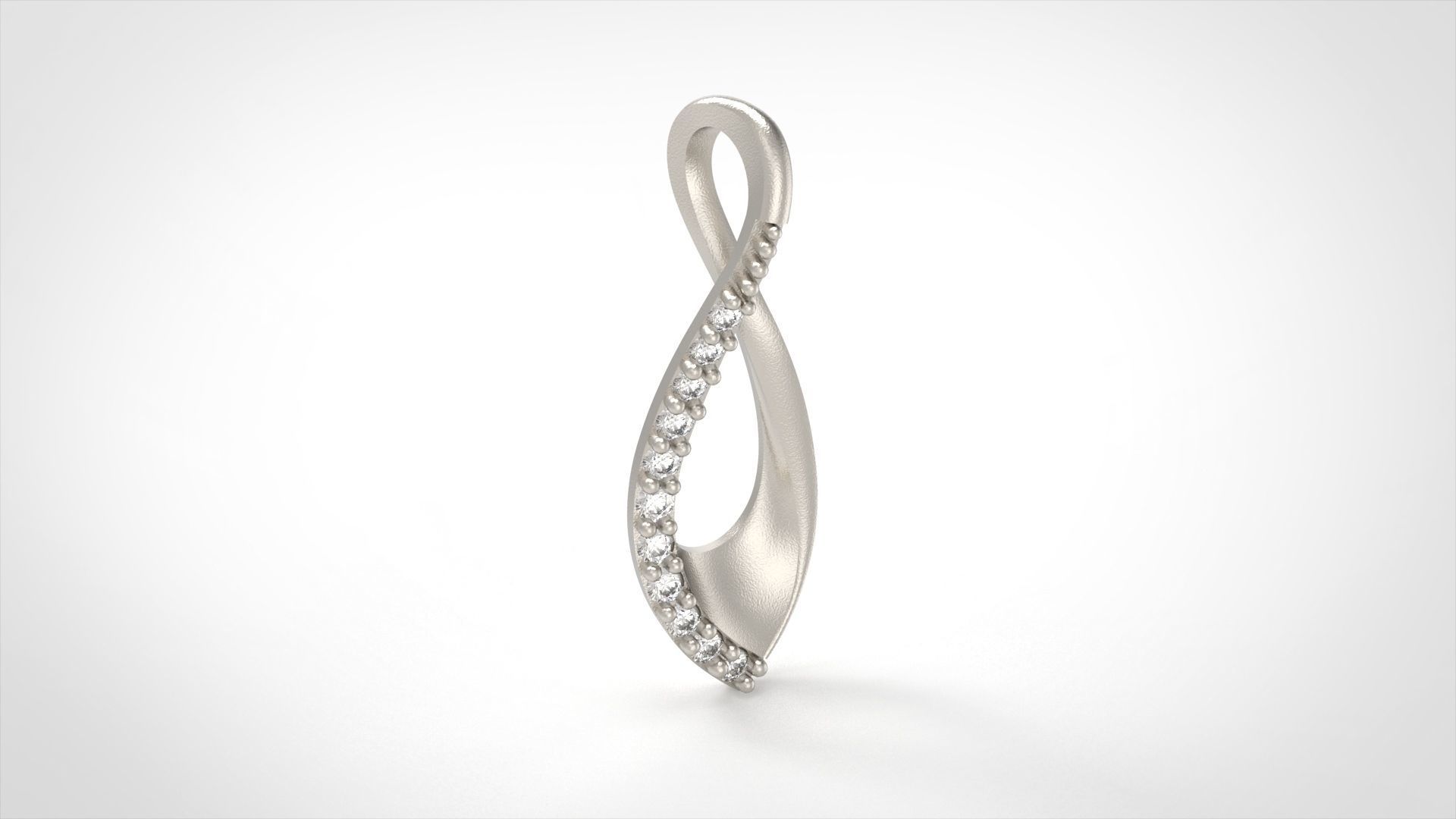 Model 412  Diamond Pendant 3D print model_3