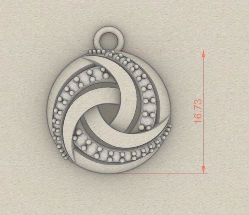 Model 413  Diamond Pendant 3D print model_6