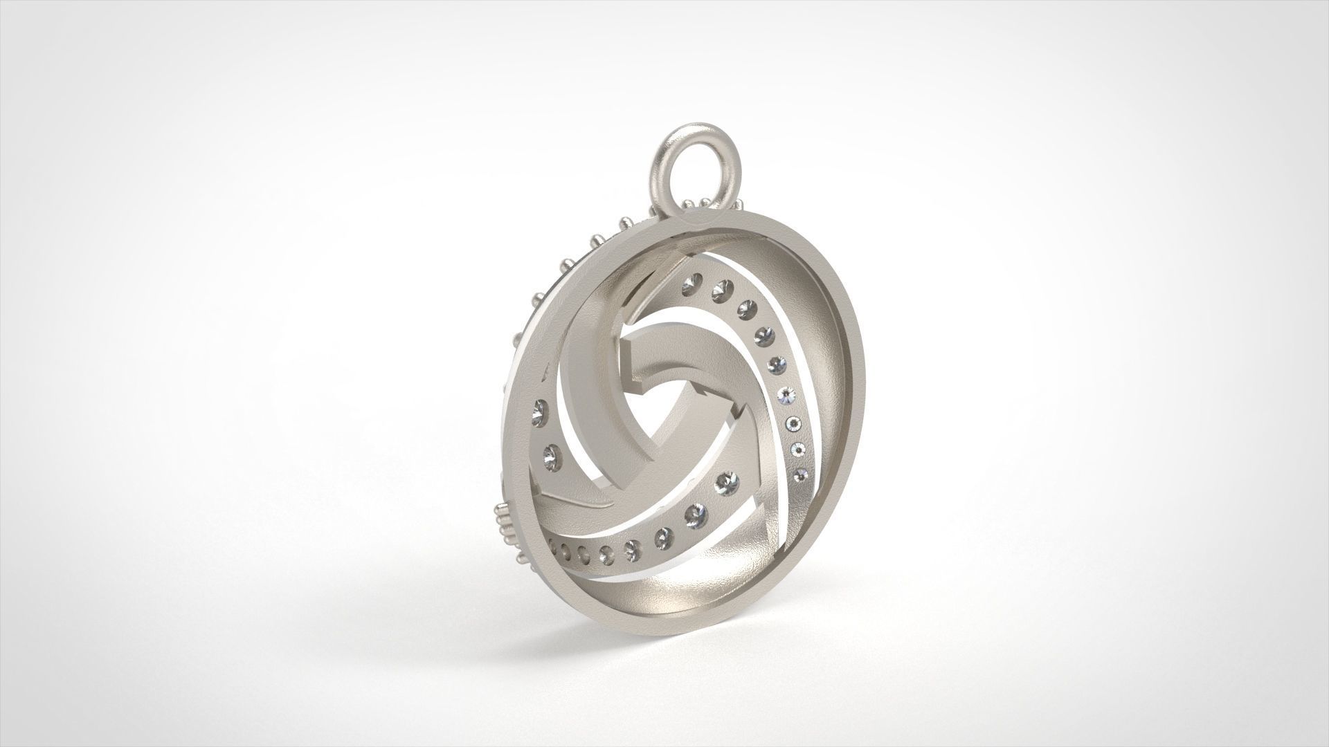 Model 413  Diamond Pendant 3D print model_3