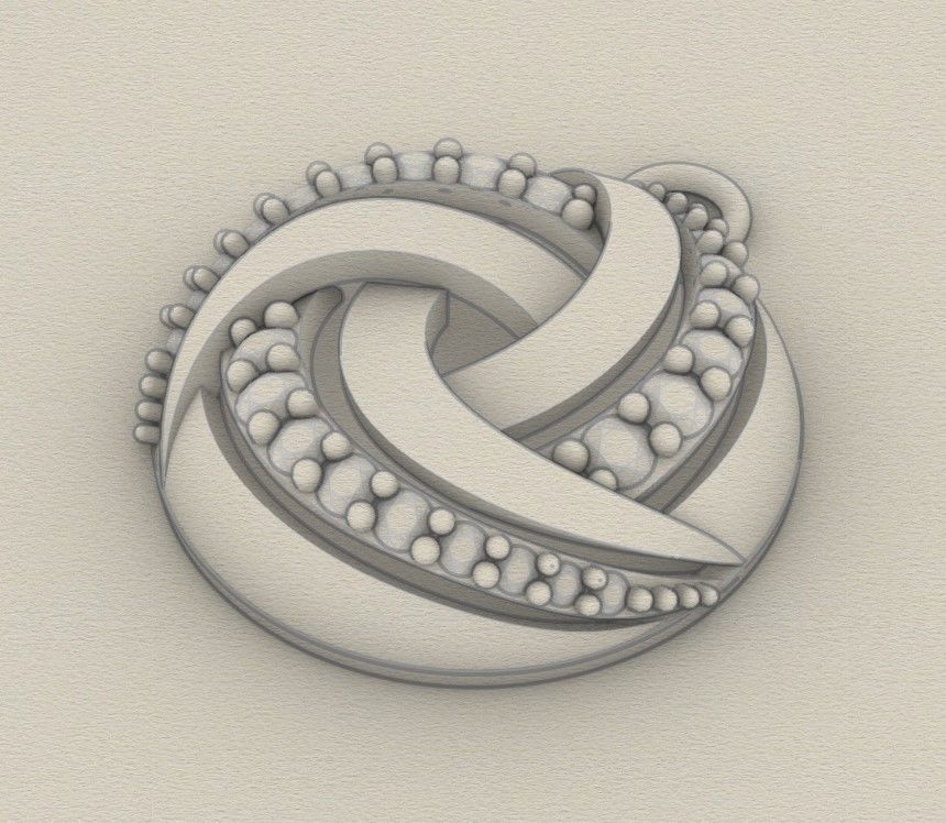 Model 413  Diamond Pendant 3D print model_10