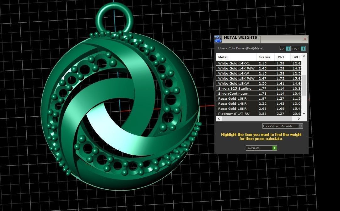 Model 413  Diamond Pendant 3D print model_14