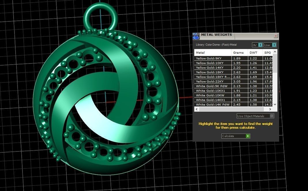 Model 413  Diamond Pendant 3D print model_13