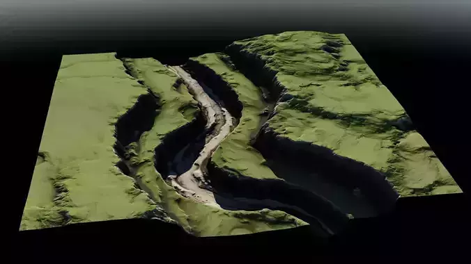 Plateau River 01 3D model