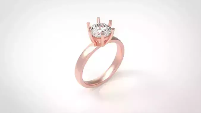 Model 415 51 EU Size Solitaire Diamond Ring