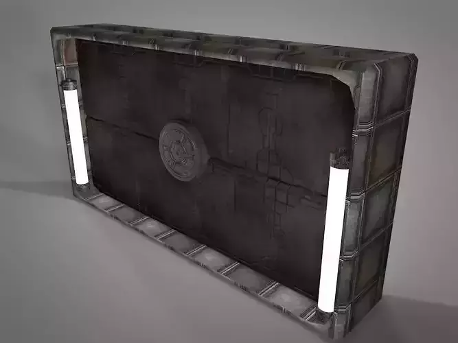 Sci Fi Objects Series - 003 - sci fi Gate Free low-poly 3D model