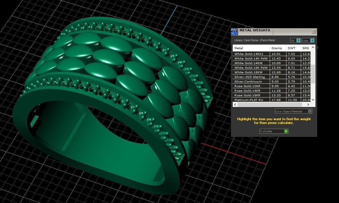Model 416  57 EU Size Diamond Ring 3D print model_12