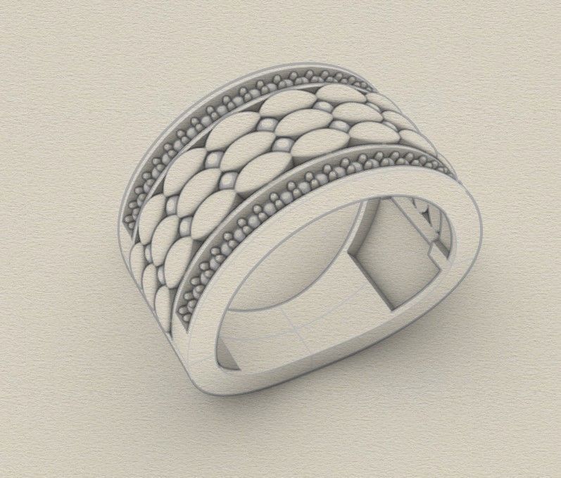 Model 416  57 EU Size Diamond Ring 3D print model_8
