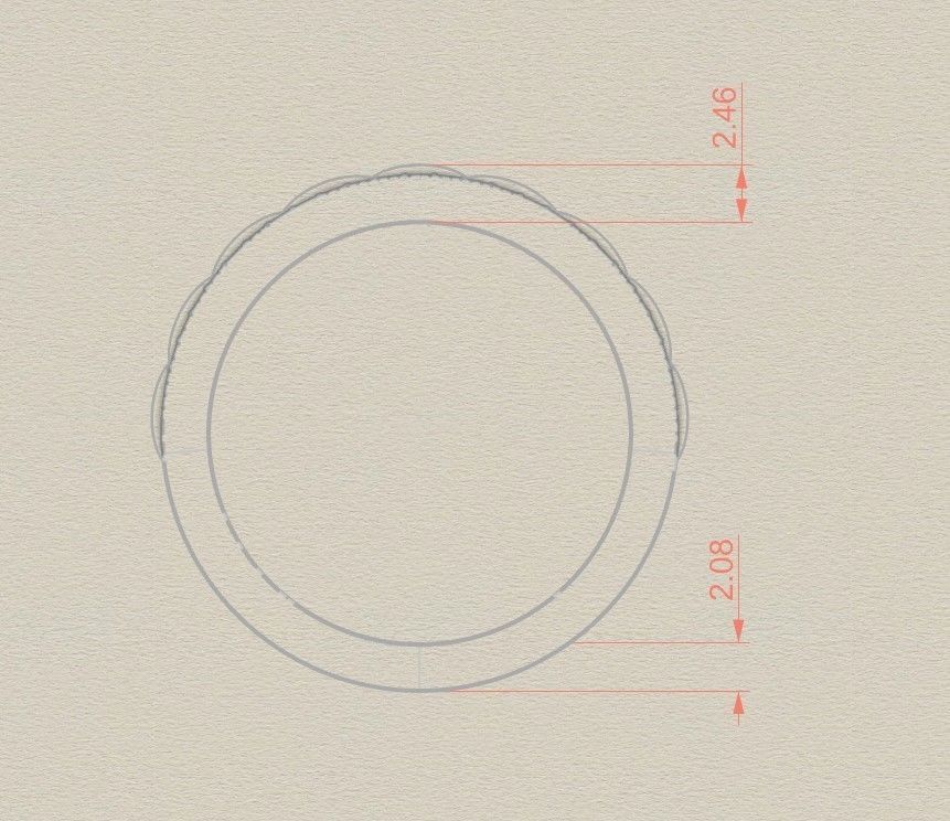 Model 416  57 EU Size Diamond Ring 3D print model_6