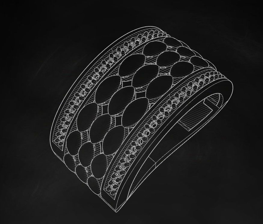 Model 416  57 EU Size Diamond Ring 3D print model_9