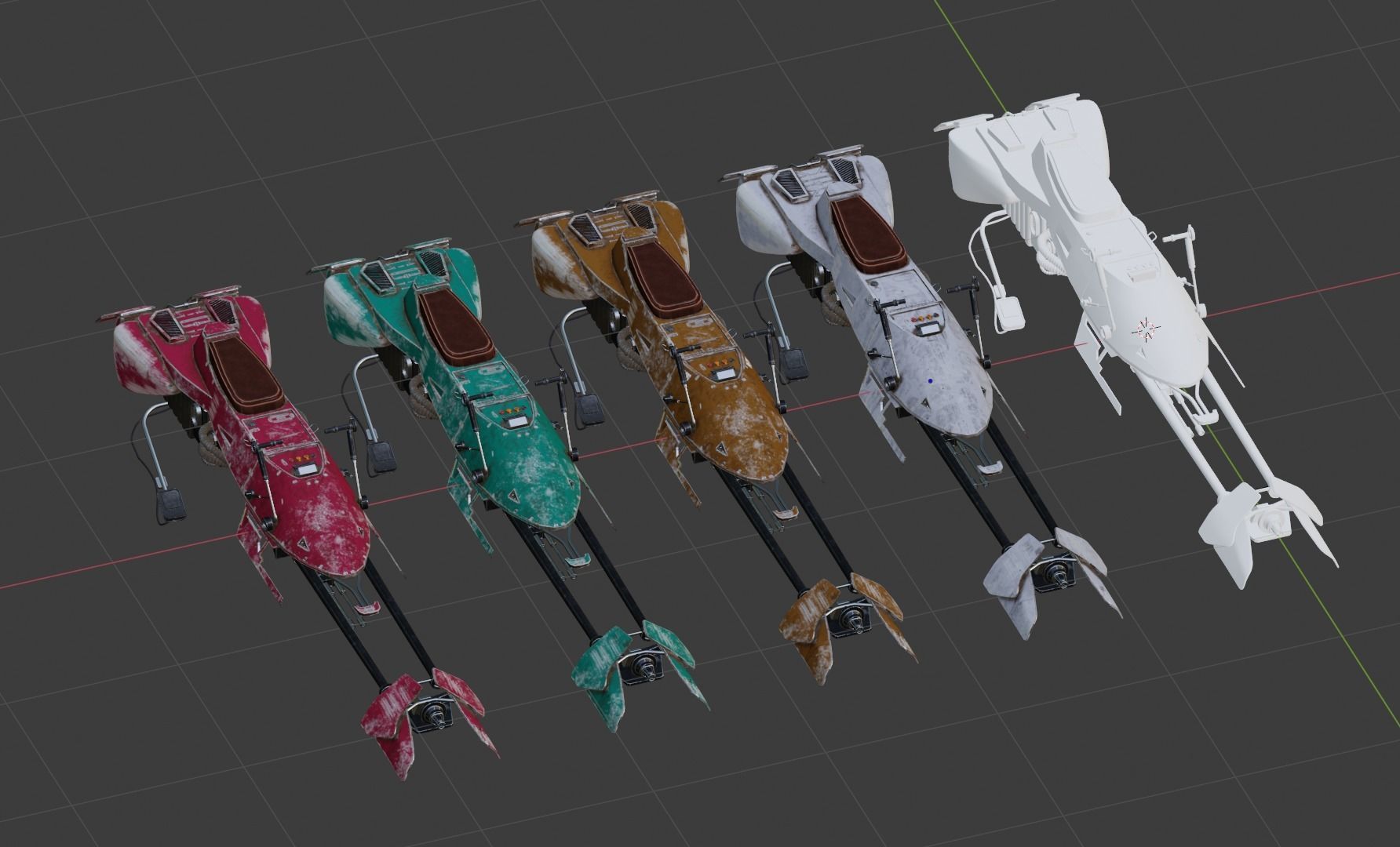 Star Wars Speeder Bike 3D model_6