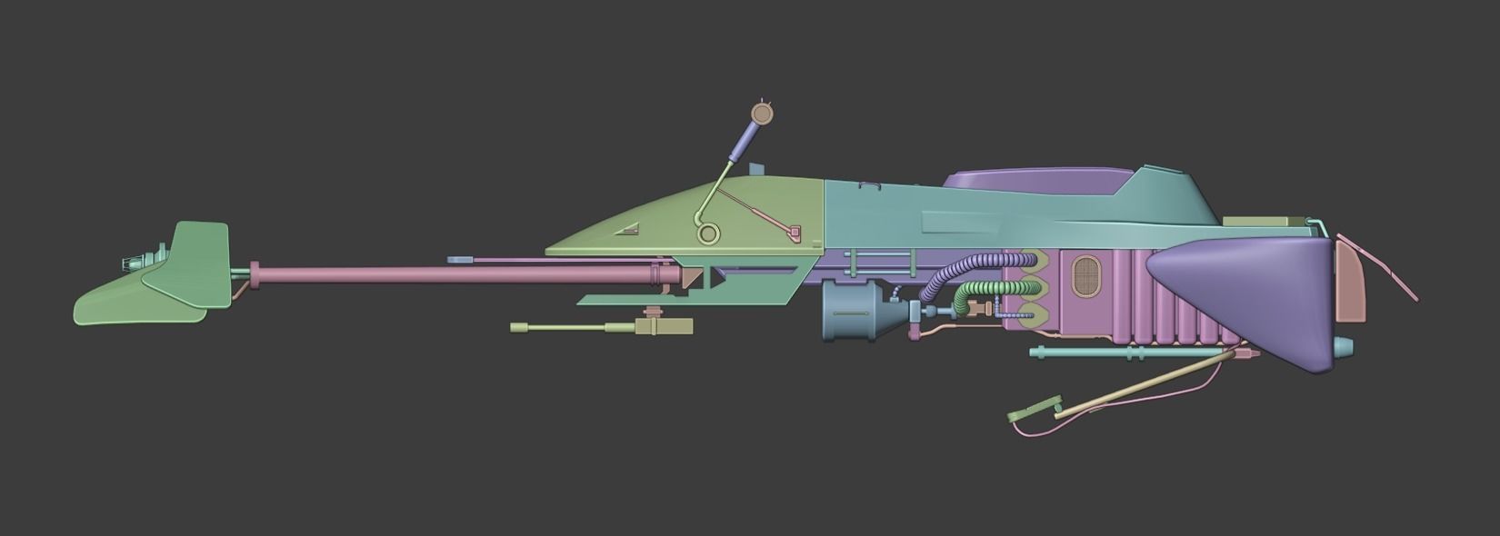 Star Wars Speeder Bike 3D model_8