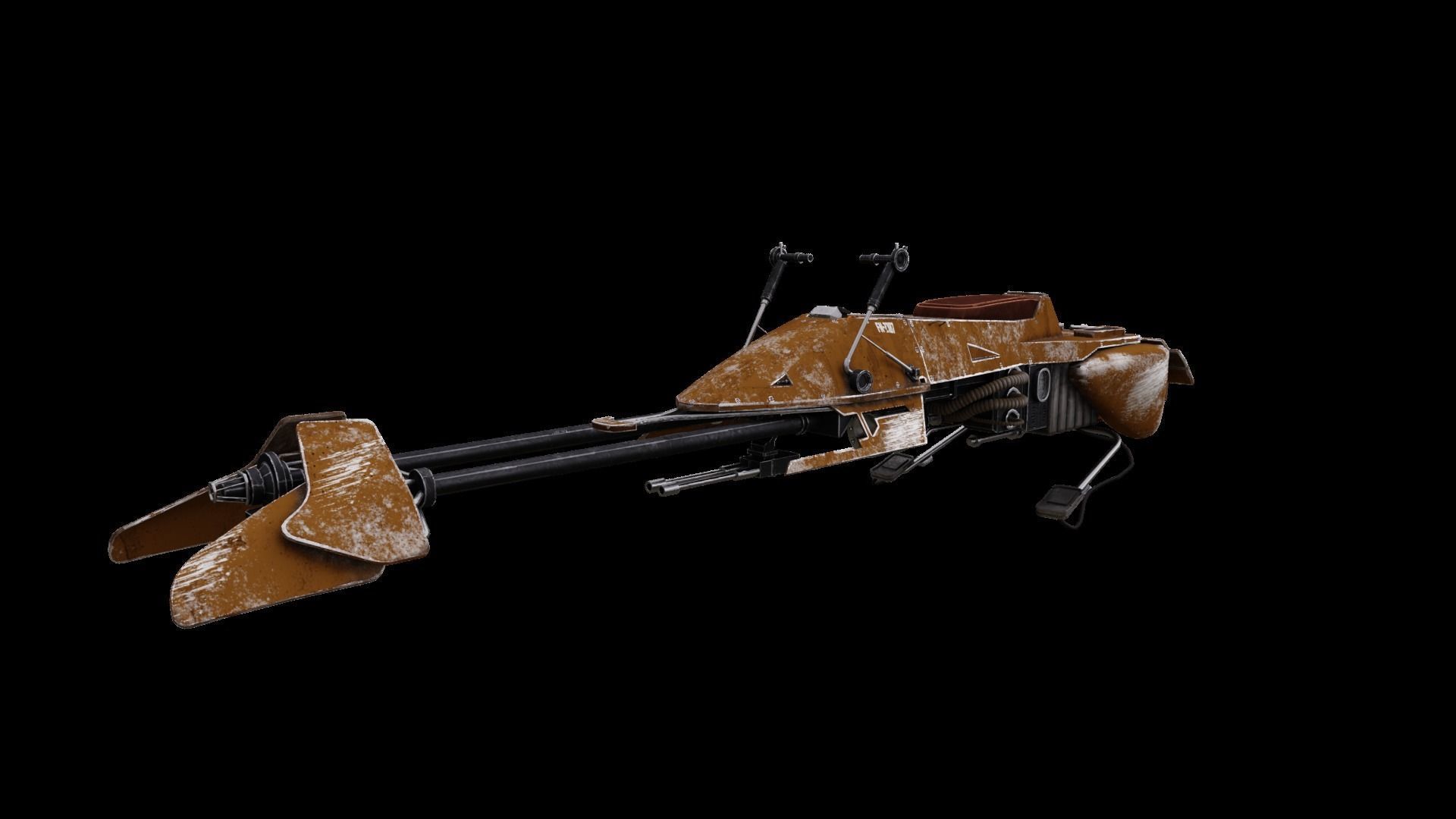 Star Wars Speeder Bike 3D model_2
