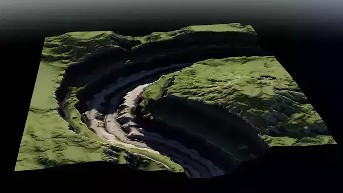 Plateau River 04 3D model
