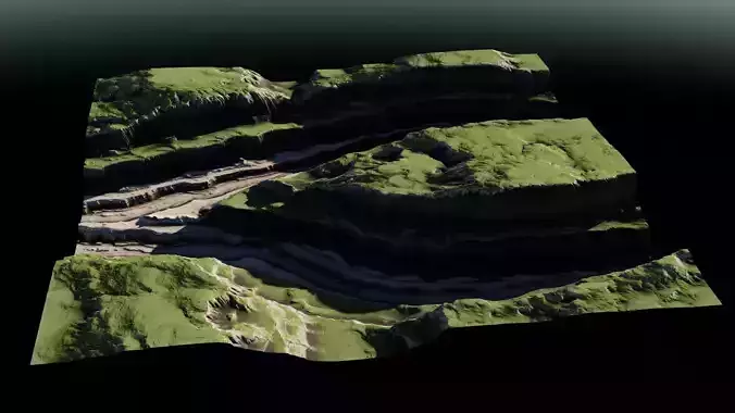 Plateau River 05 3D model