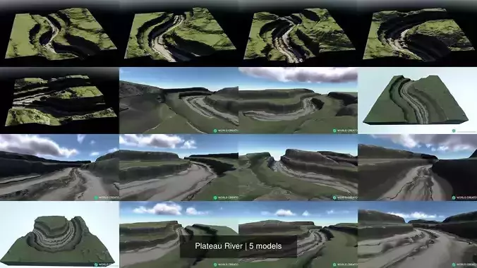 Plateau River 3D Model Collection