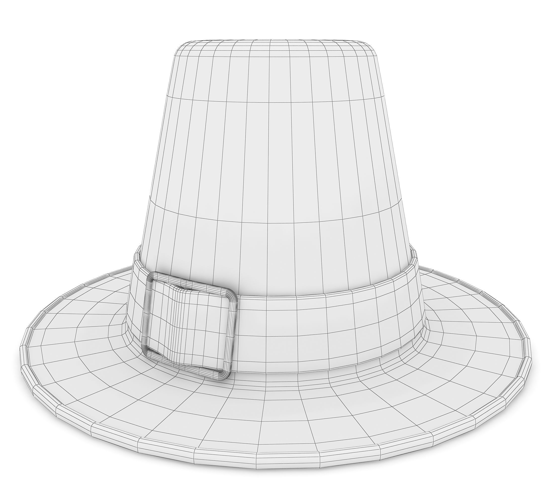 Pilgrim Hat 3D model_5