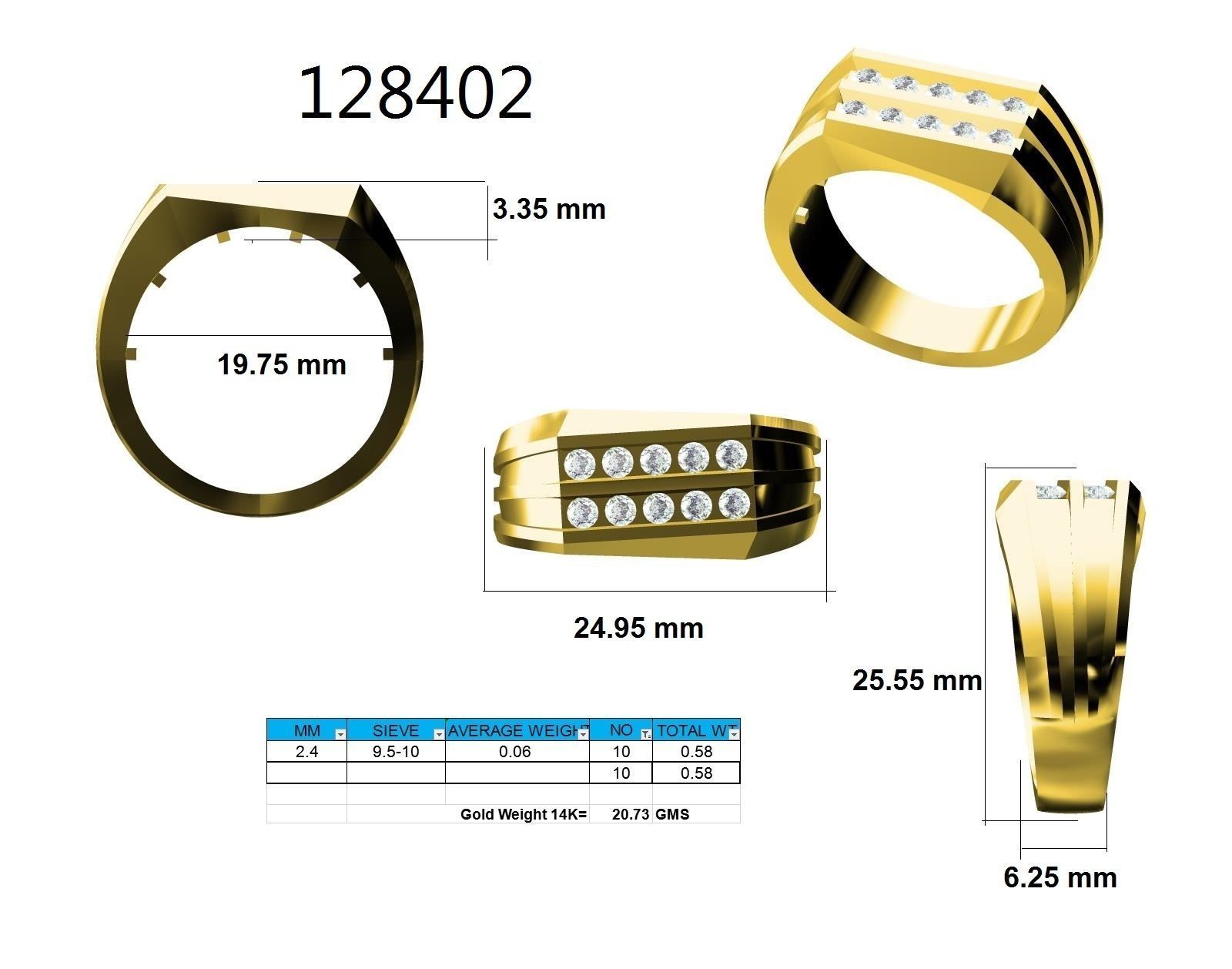 Ring - 128402 3D print model_9