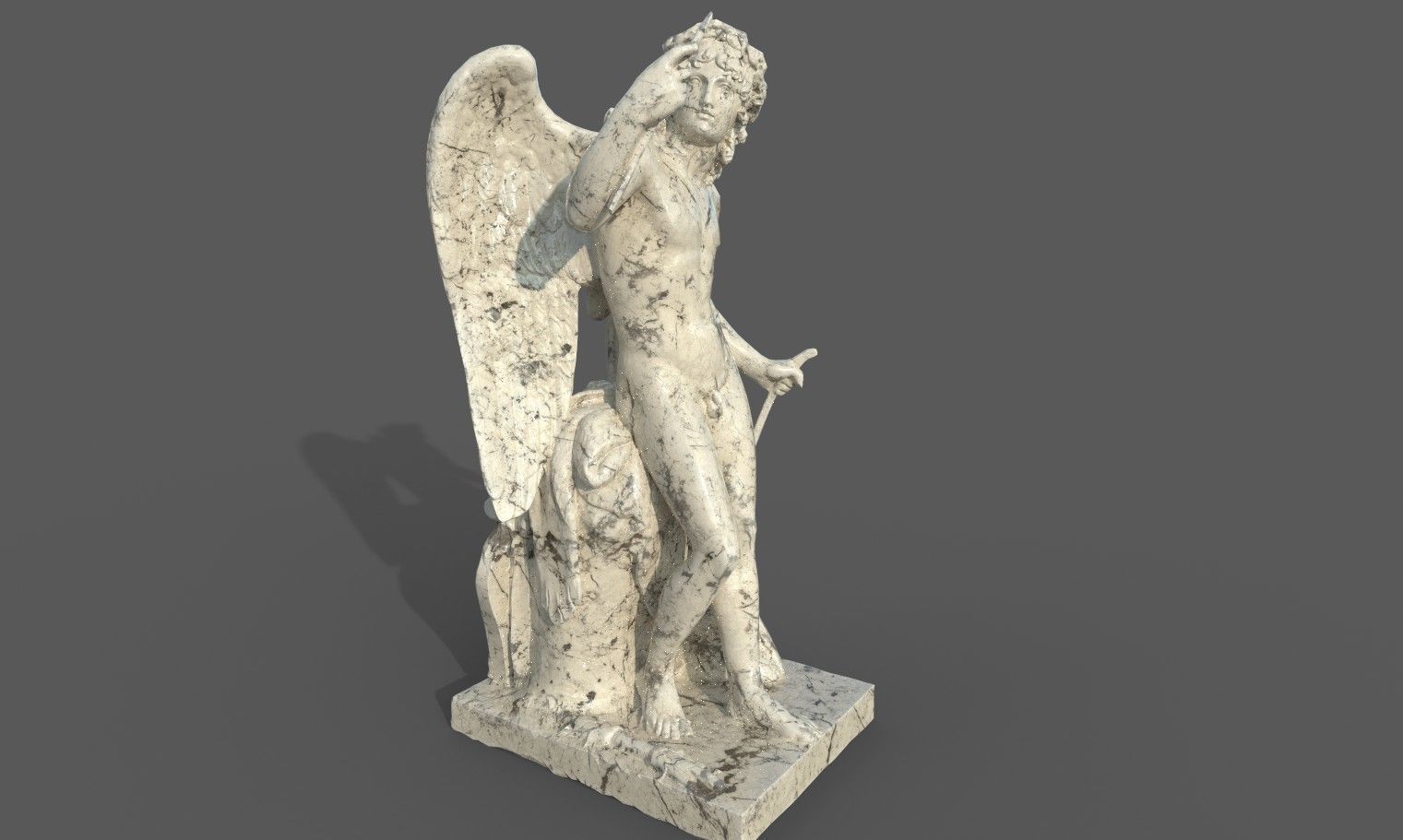 Statue of Cupid 1 Low-poly 3D model_25