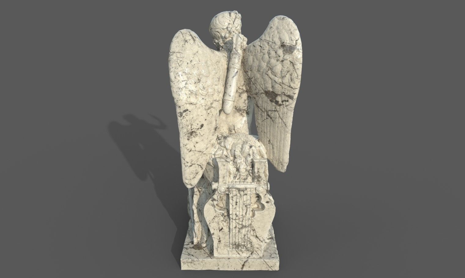 Statue of Cupid 1 Low-poly 3D model_28