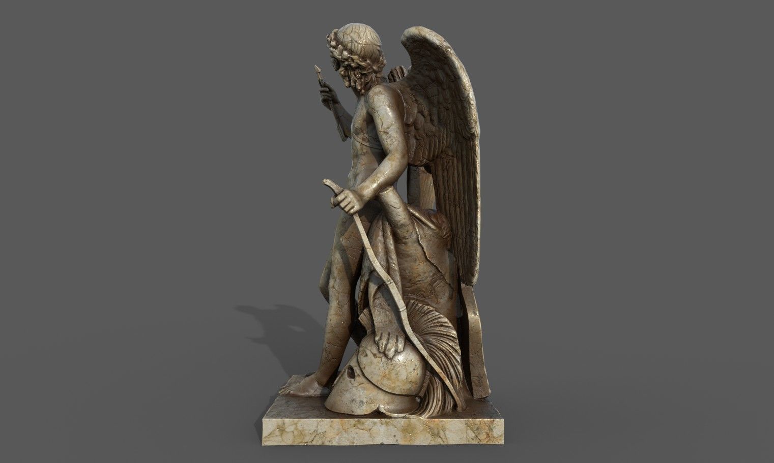 Statue of Cupid 1 Low-poly 3D model_18