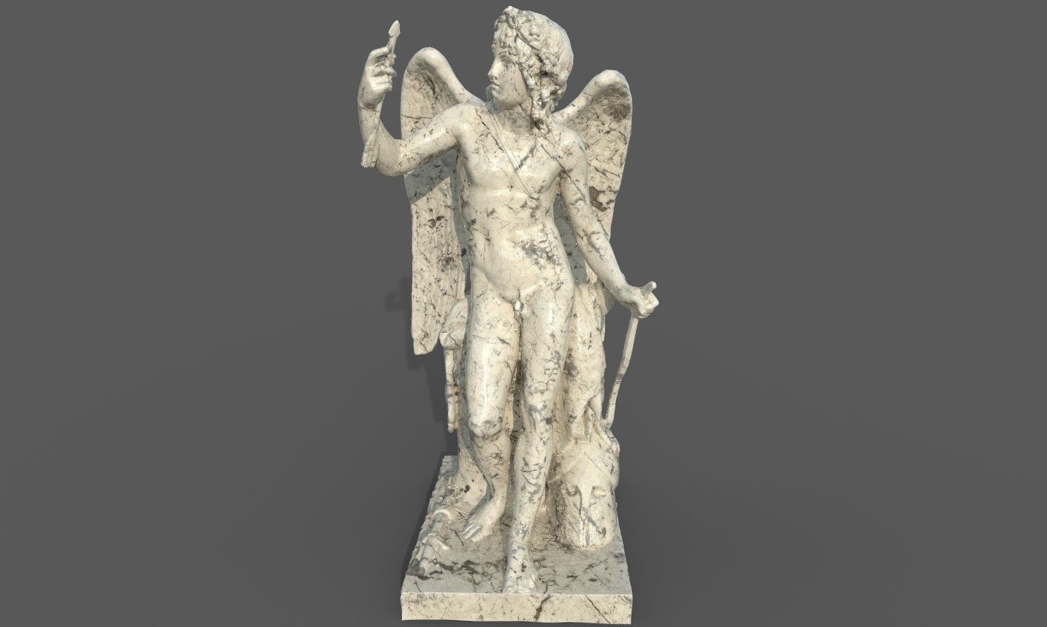 Statue of Cupid 1 Low-poly 3D model_23