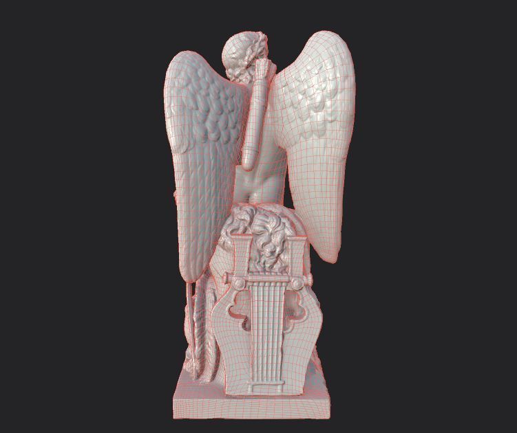 Statue of Cupid 1 Low-poly 3D model_41