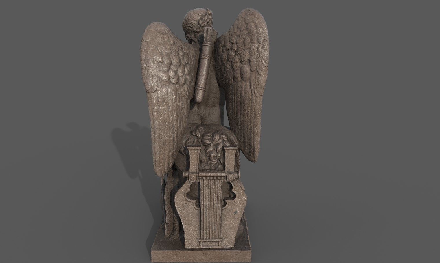 Statue of Cupid 1 Low-poly 3D model_10