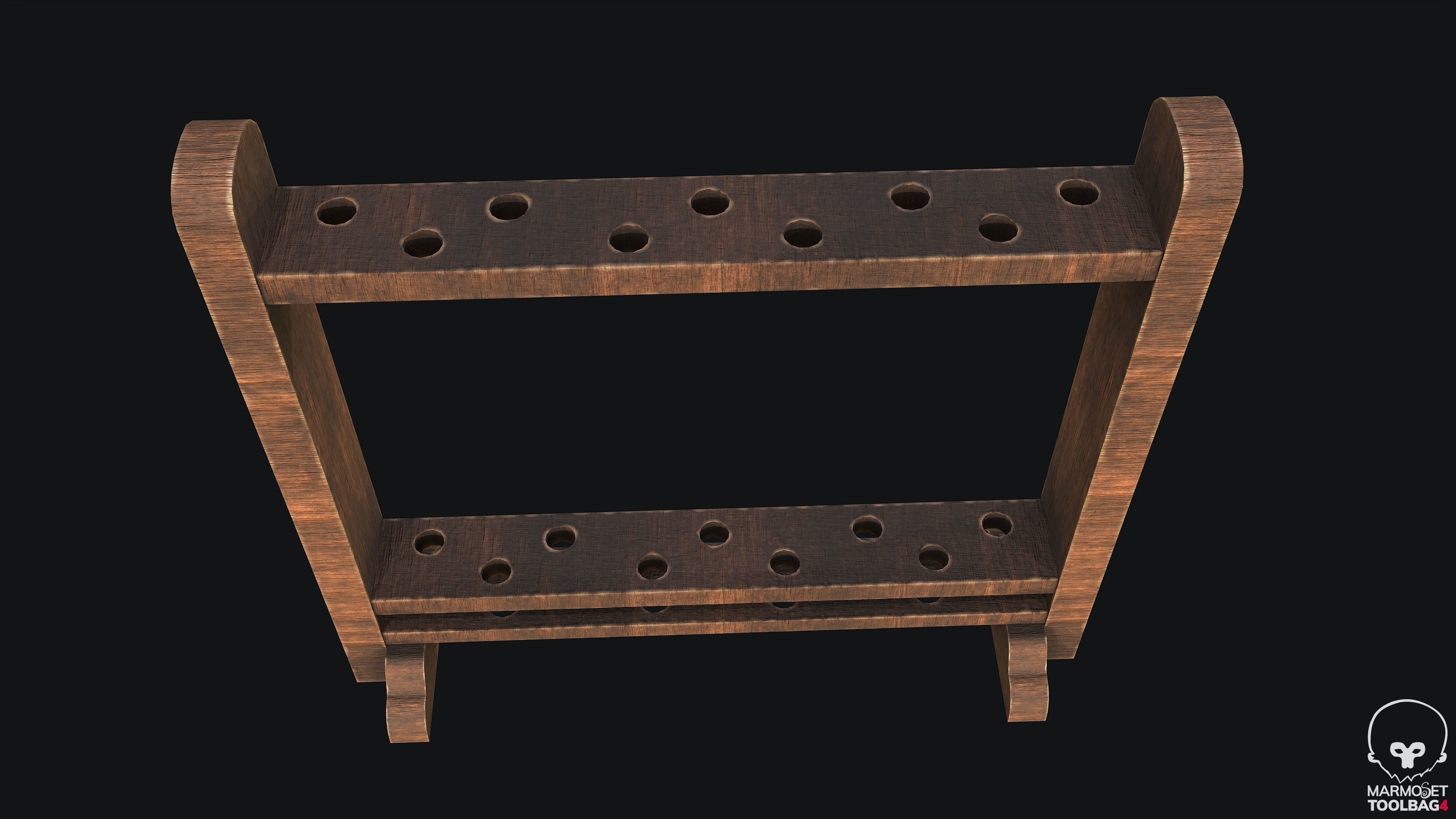 Old Mop Stand PBR Game Ready Low-poly 3D model_3