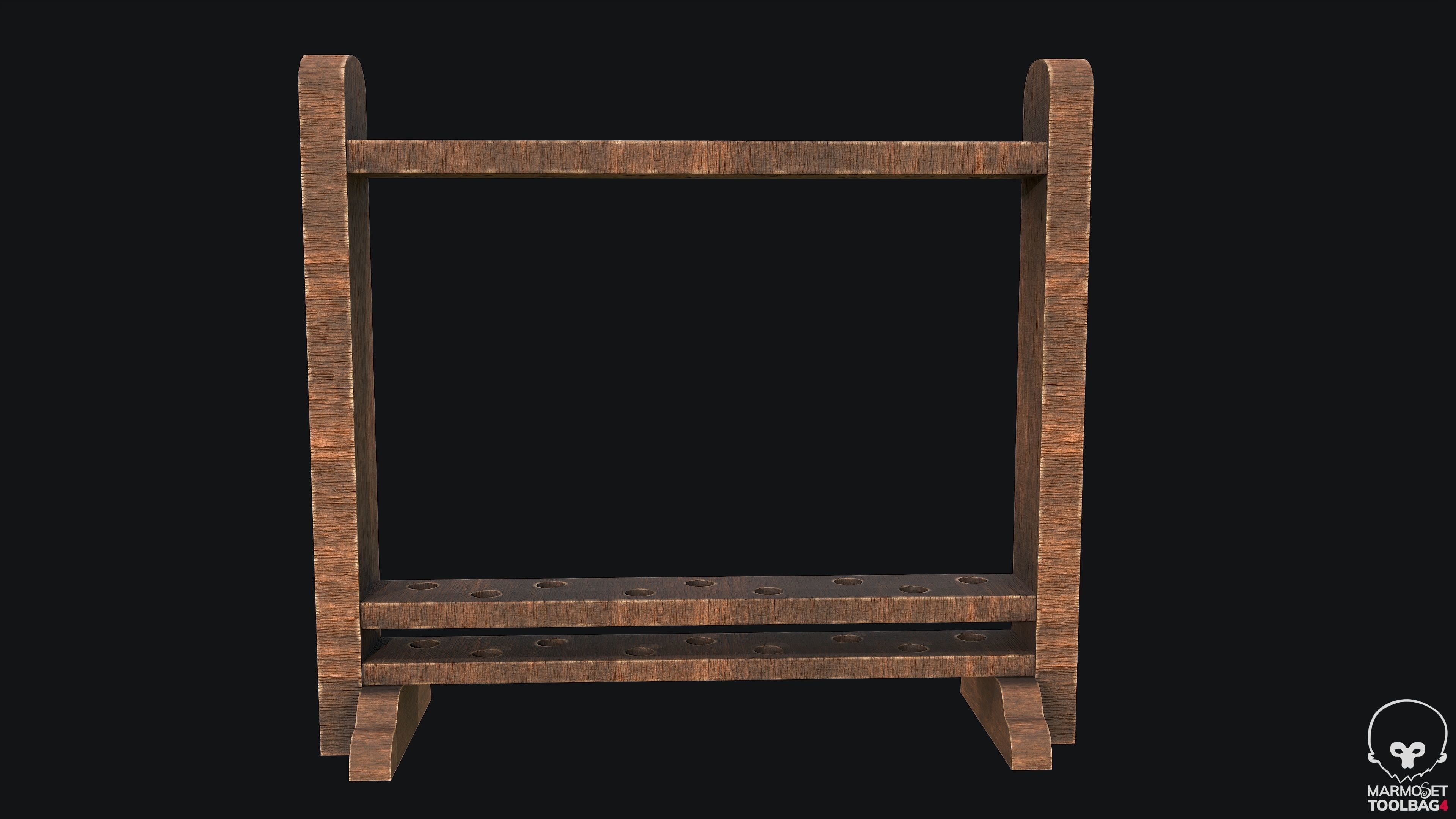 Old Mop Stand PBR Game Ready Low-poly 3D model_1