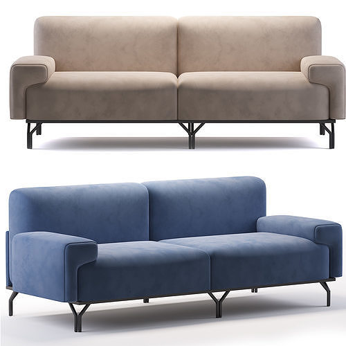Sofa modern Low-poly 3D model