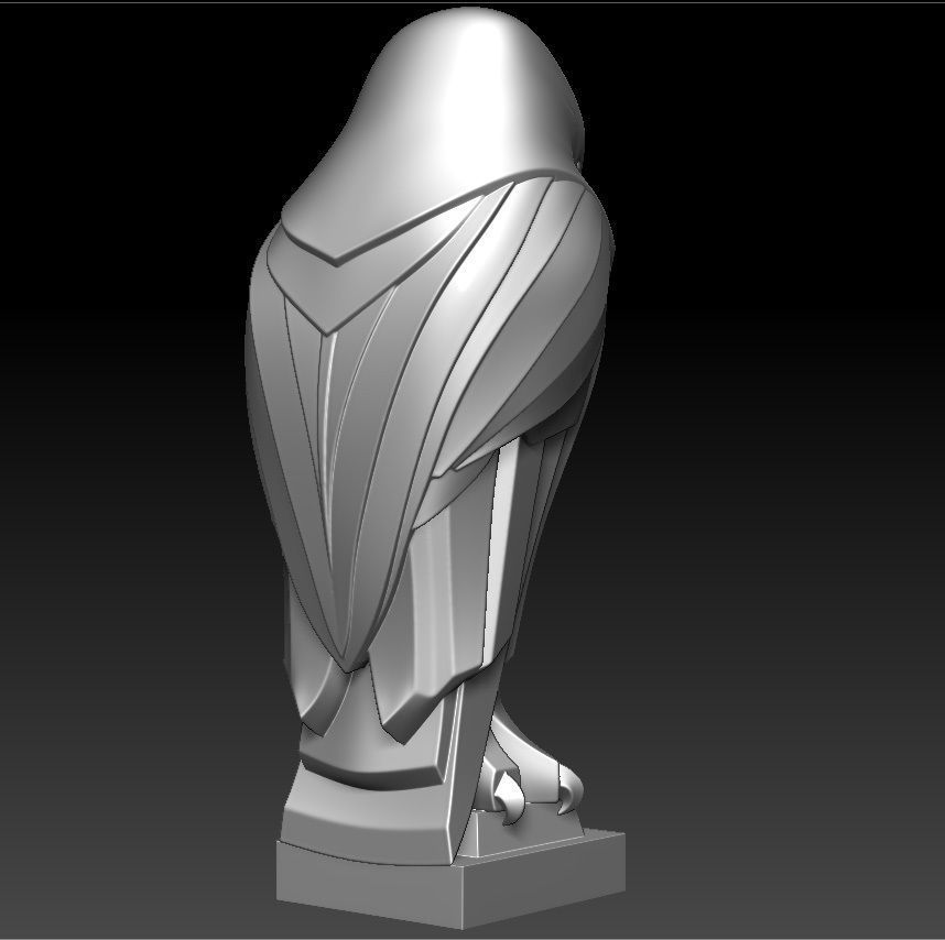 Eagle stylized statue Printable 3D print model_4