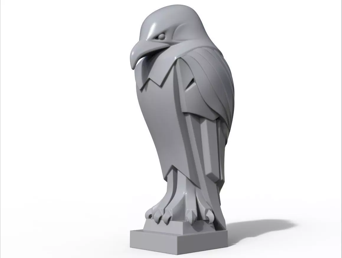 Eagle stylized statue Printable 3D print model_0