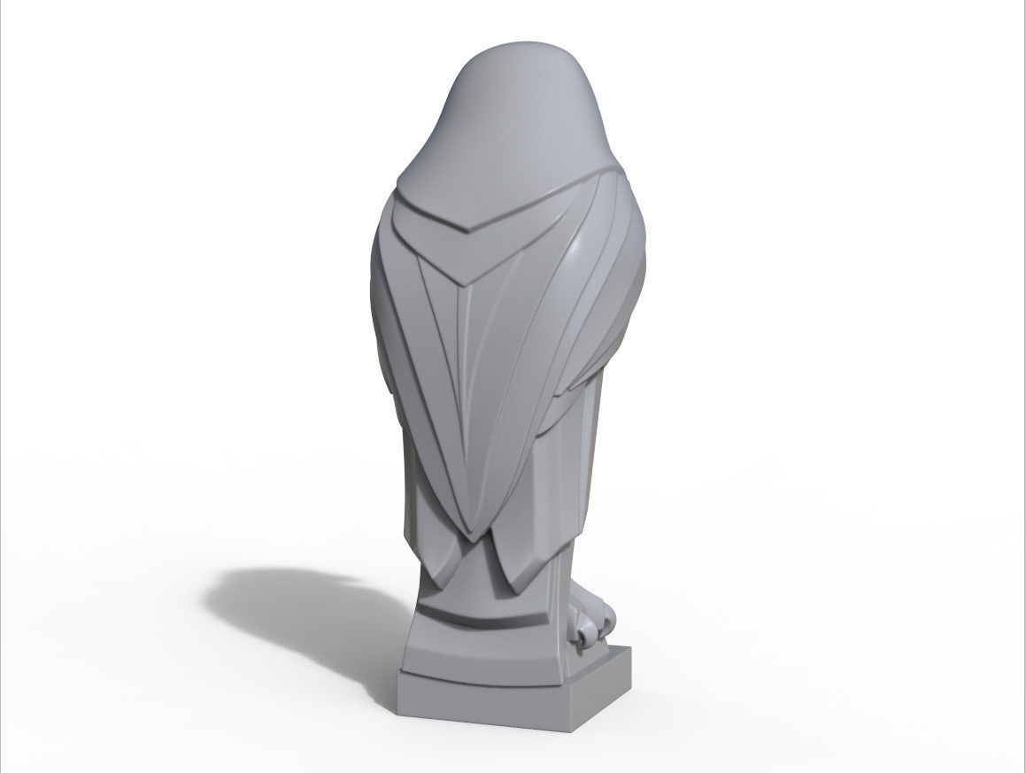 Eagle stylized statue Printable 3D print model_1